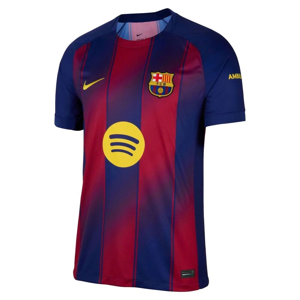 Nike FC Barcelona 2025/2026 Home Jersey Red Blue Soccer Men's Medium